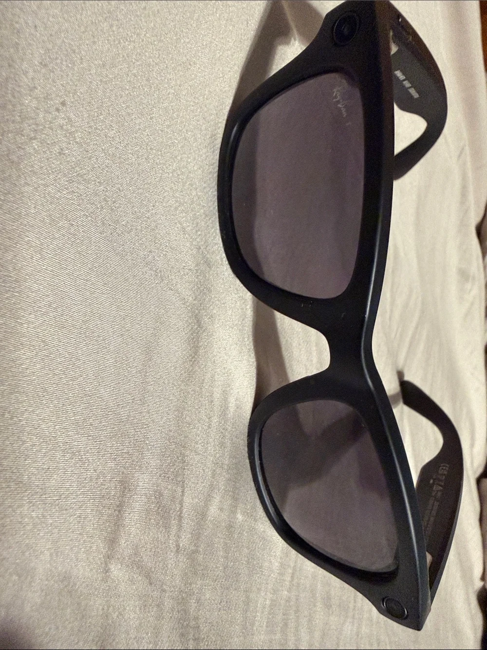 Ray-Ban Black Wayfarer Sunglasses with Brown Case